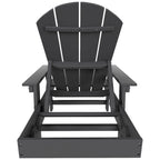 Polytrends Laguna Chaise longue inclinable d'extérieur en PEHD toutes saisons avec bras et roues (Lot de 2)
