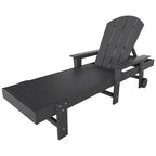 Polytrends Laguna Chaise longue inclinable d'extérieur en PEHD toutes saisons avec bras et roues (Lot de 2)