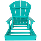 Polytrends Laguna Chaise longue inclinable d'extérieur en PEHD toutes saisons avec bras et roues (Lot de 2)