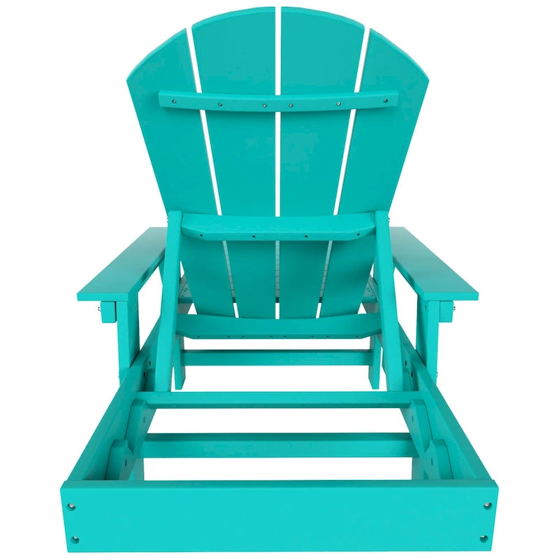 Polytrends Laguna Chaise longue inclinable d'extérieur en PEHD toutes saisons avec bras et roues (Lot de 2)
