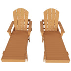 Polytrends Laguna Chaise longue inclinable d'extérieur en PEHD toutes saisons avec bras et roues (Lot de 2)