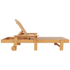 Polytrends Laguna Chaise longue inclinable d'extérieur en PEHD toutes saisons avec bras et roues (Lot de 2)