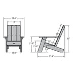 Sedia Adirondack moderna HIGHWOOD