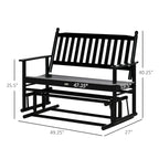 Banc de jardin à bascule Outsunny, balancelle deux places d'extérieur avec cadre en bois
