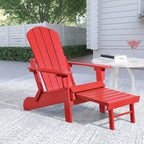 Sedia Adirondack pieghevole in poliplastica Hurley con poggiapiedi estraibile
