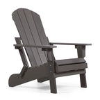 Sedia Adirondack pieghevole in poliplastica Hurley con poggiapiedi estraibile