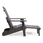 Sedia Adirondack pieghevole in poliplastica Hurley con poggiapiedi estraibile