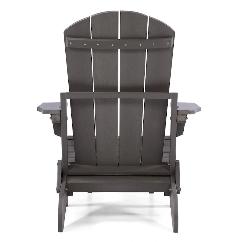 Sedia Adirondack pieghevole in poliplastica Hurley con poggiapiedi estraibile