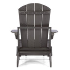 Sedia Adirondack pieghevole in poliplastica Hurley con poggiapiedi estraibile