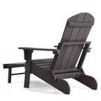 Sedia Adirondack pieghevole in poliplastica Hurley con poggiapiedi estraibile