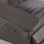 Sedia Adirondack pieghevole in poliplastica Hurley con poggiapiedi estraibile