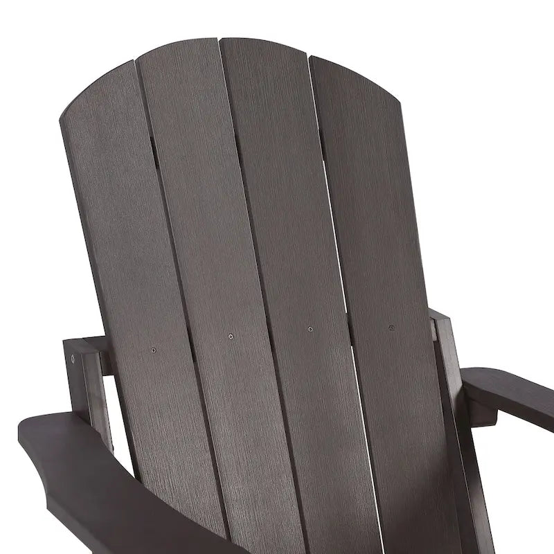 Sedia Adirondack pieghevole in poliplastica Hurley con poggiapiedi estraibile