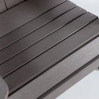 Sedia Adirondack pieghevole in poliplastica Hurley con poggiapiedi estraibile