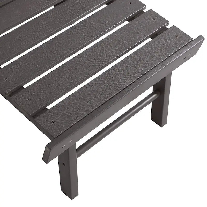 Sedia Adirondack pieghevole in poliplastica Hurley con poggiapiedi estraibile