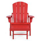 Sedia Adirondack pieghevole in poliplastica Hurley con poggiapiedi estraibile