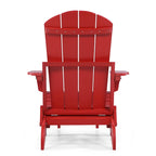 Sedia Adirondack pieghevole in poliplastica Hurley con poggiapiedi estraibile