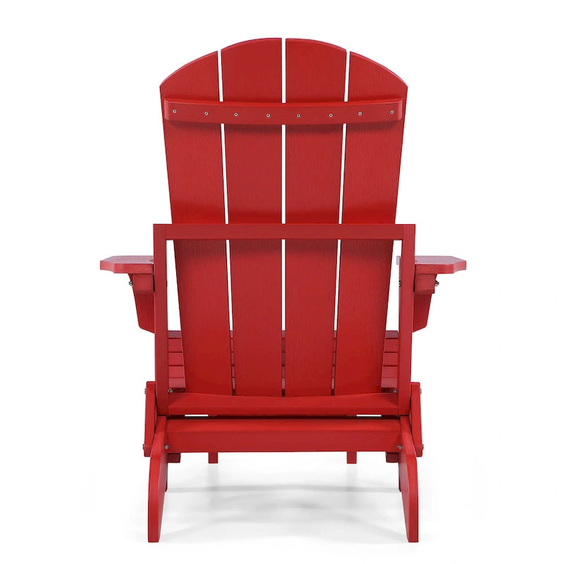 Sedia Adirondack pieghevole in poliplastica Hurley con poggiapiedi estraibile