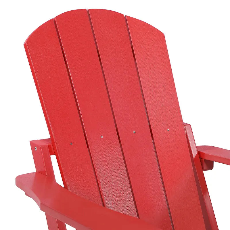 Sedia Adirondack pieghevole in poliplastica Hurley con poggiapiedi estraibile