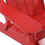 Sedia Adirondack pieghevole in poliplastica Hurley con poggiapiedi estraibile