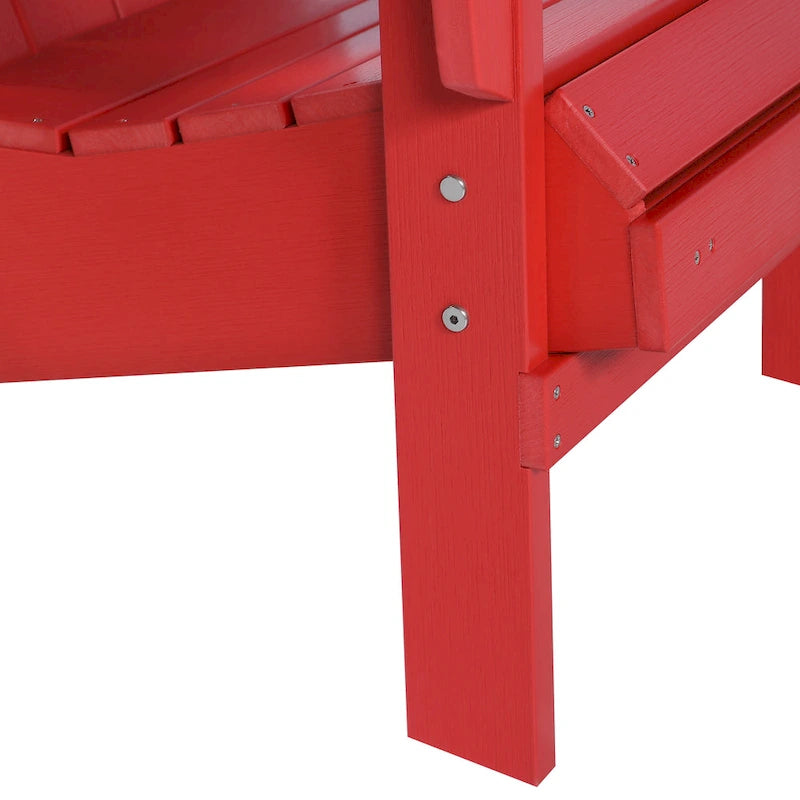 Sedia Adirondack pieghevole in poliplastica Hurley con poggiapiedi estraibile