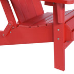 Sedia Adirondack pieghevole in poliplastica Hurley con poggiapiedi estraibile