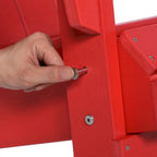 Sedia Adirondack pieghevole in poliplastica Hurley con poggiapiedi estraibile