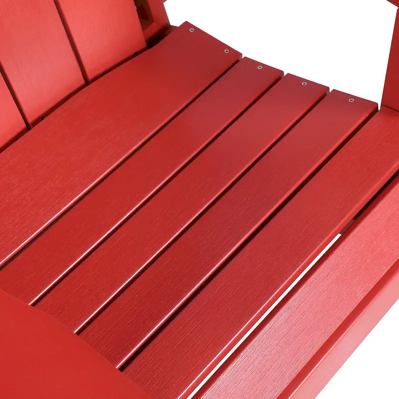 Sedia Adirondack pieghevole in poliplastica Hurley con poggiapiedi estraibile