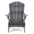 Sedia Adirondack pieghevole in poliplastica Hurley con poggiapiedi estraibile