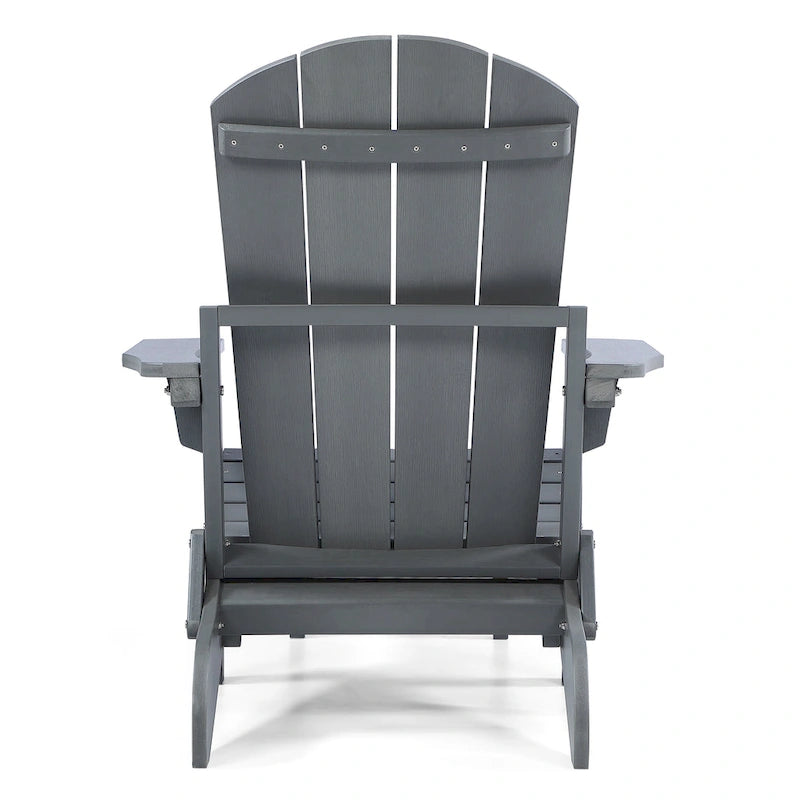 Sedia Adirondack pieghevole in poliplastica Hurley con poggiapiedi estraibile