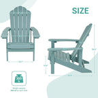 Chaise de jardin Adirondack en similicuir HIPS aspect bois de BONOSUKI
