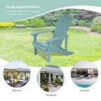 Chaise de jardin Adirondack en similicuir HIPS aspect bois de BONOSUKI