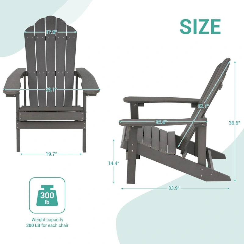 Chaise de jardin Adirondack en similicuir HIPS aspect bois de BONOSUKI