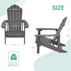 Chaise de jardin Adirondack en similicuir HIPS aspect bois de BONOSUKI