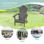 Chaise de jardin Adirondack en similicuir HIPS aspect bois de BONOSUKI