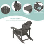 Chaise de jardin Adirondack en similicuir HIPS aspect bois de BONOSUKI