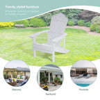 Chaise de jardin Adirondack en similicuir HIPS aspect bois de BONOSUKI