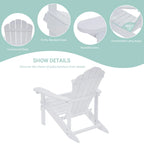 Chaise de jardin Adirondack en similicuir HIPS aspect bois de BONOSUKI
