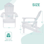 Chaise de jardin Adirondack en similicuir HIPS aspect bois de BONOSUKI