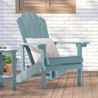 Chaise de jardin Adirondack en similicuir HIPS aspect bois de BONOSUKI