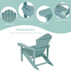 Chaise de jardin Adirondack en similicuir HIPS aspect bois de BONOSUKI