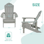 Chaise de jardin Adirondack en similicuir HIPS aspect bois de BONOSUKI