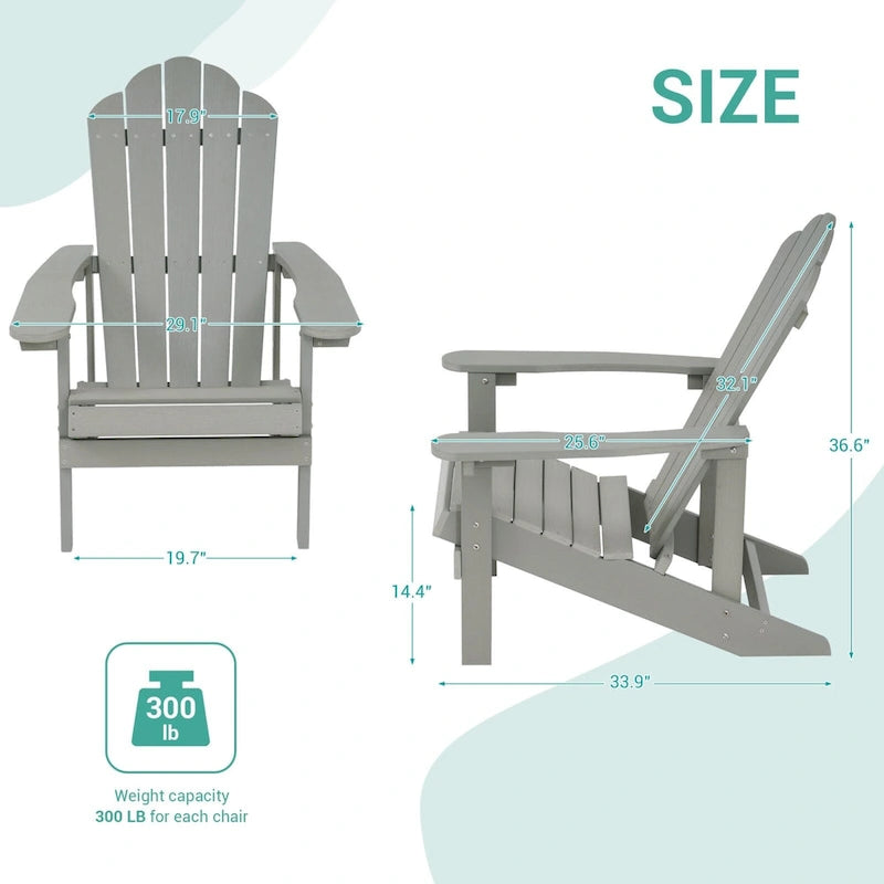 Chaise de jardin Adirondack en similicuir HIPS aspect bois de BONOSUKI