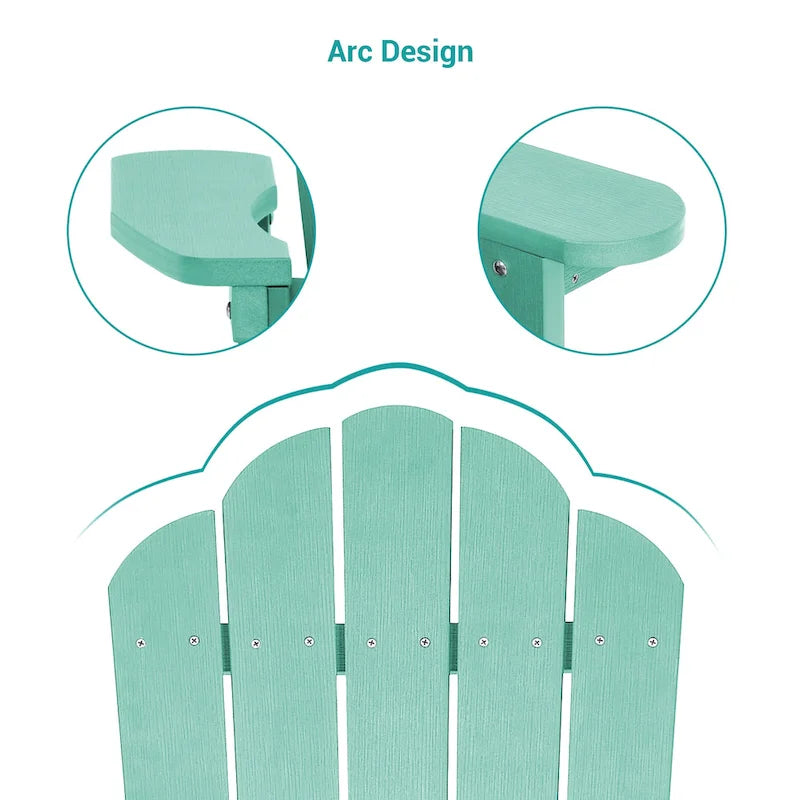 Chaise de jardin Adirondack en similicuir HIPS aspect bois de BONOSUKI