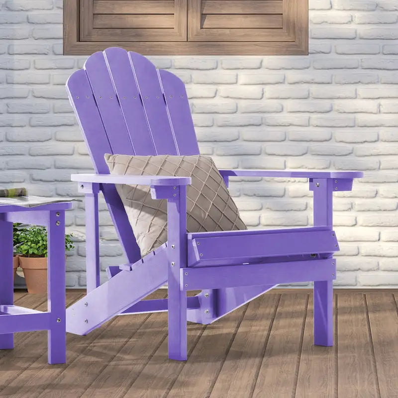 Chaise de jardin Adirondack en similicuir HIPS aspect bois de BONOSUKI