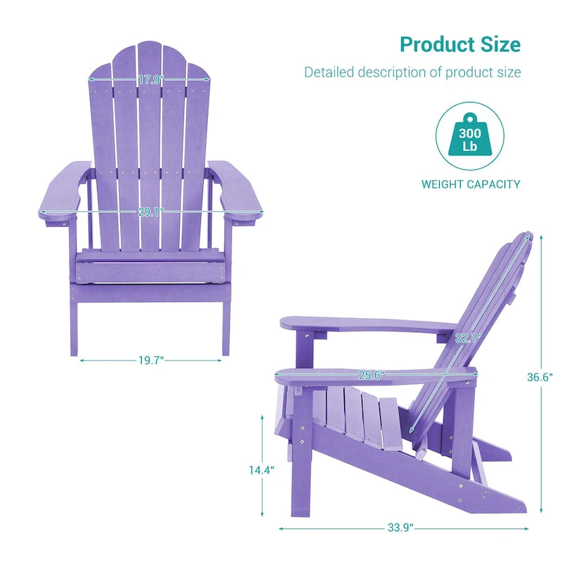 Chaise de jardin Adirondack en similicuir HIPS aspect bois de BONOSUKI