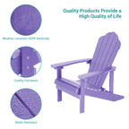 Chaise de jardin Adirondack en similicuir HIPS aspect bois de BONOSUKI