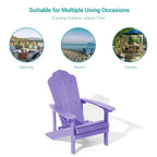 Chaise de jardin Adirondack en similicuir HIPS aspect bois de BONOSUKI