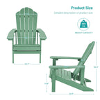 Chaise de jardin Adirondack en similicuir HIPS aspect bois de BONOSUKI