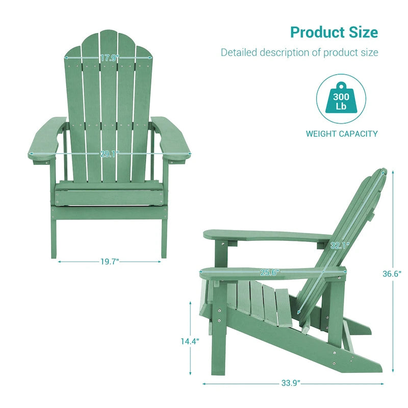Chaise de jardin Adirondack en similicuir HIPS aspect bois de BONOSUKI