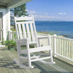 Chaise à bascule d'extérieur en plastique LIVOOSUN Adirondack pour patio